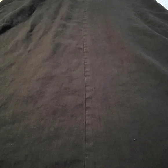 FLAX Women’s 100% Linen Black Maxi Dress Sleeveless Lagenlook Cottagecore Large - Picture 6 of 13